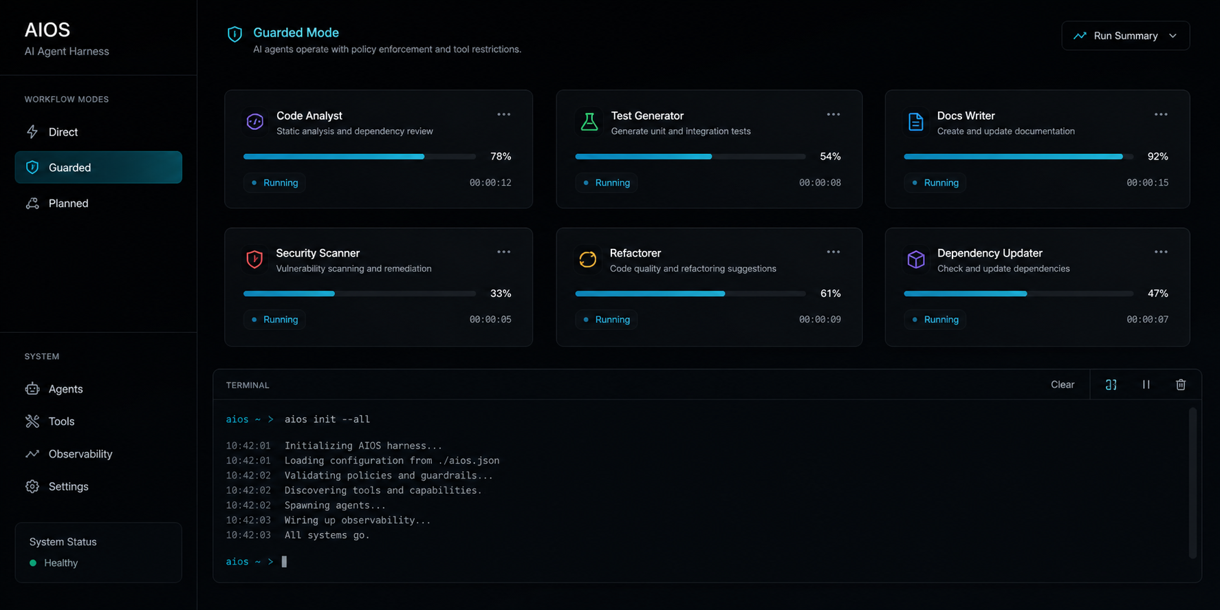 AIOS local-first agent harness overview